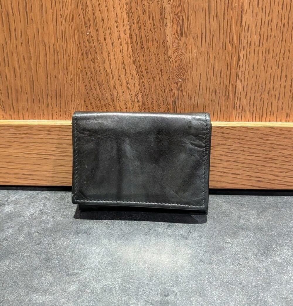 RFID Blocking Black Soft Leather Wallet Men's
